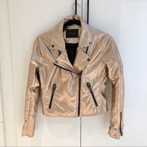 Blank NYC Metallic Rose Gold Jacket
